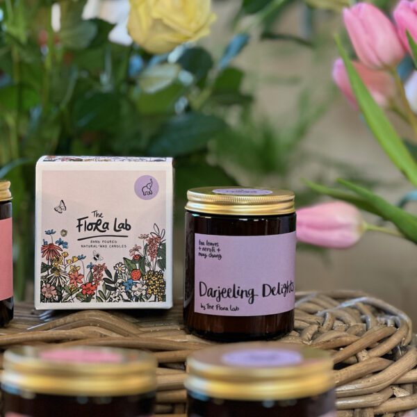 Darjeeling Delights Soy Wax  Candle. Tea Leaves, Neroli & May Chang